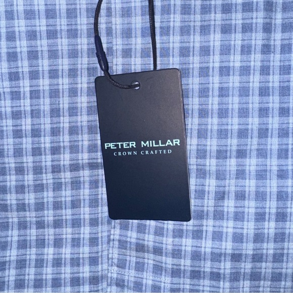 Peter Millar Crown Crafted Flex Finish Excursionist Cotton Shirt Chambray Blue - Picture 7 of 15